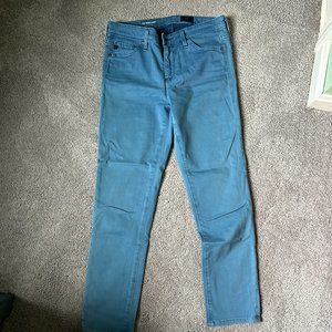 AG Adriano Goldschmied Blue Prima Crop Cigarette Crop Jeans - Size 25